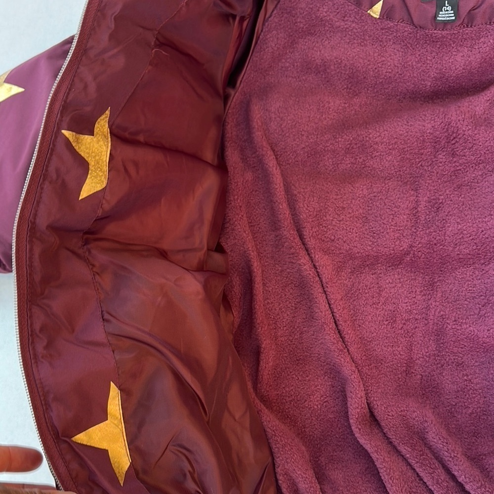 New Kids Burgundy Star Jacket SZ L(14) - Picture 3 of 10